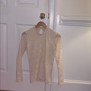 Hollister Cream Lace Sweater